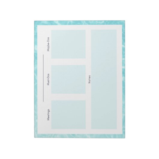 Tagesplaner Notepad - Summer-Themed Notizblock (Rotiert)