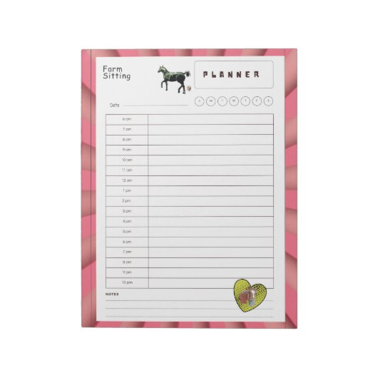 Tagesplaner Notizblock (Rotiert)