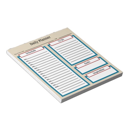 Tagesplaner Notizblock (angewinkelt)