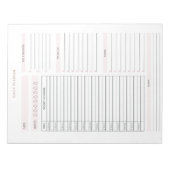 Tagesplaner Notizblock (Vorderseite)