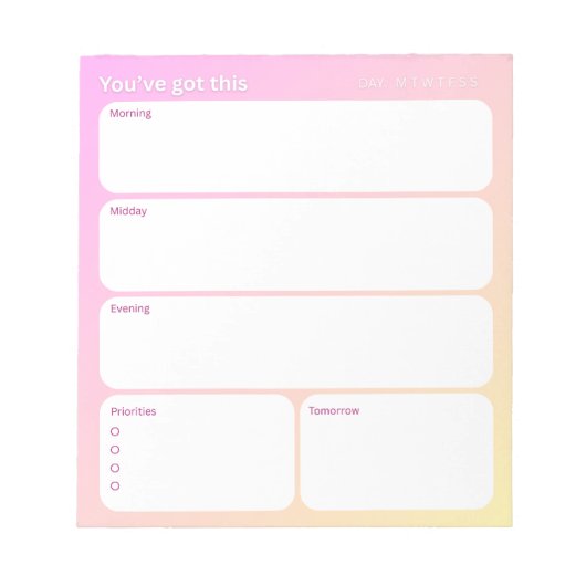 Tagesplaner Notizblock (40 Seiten) (Vorderseite)