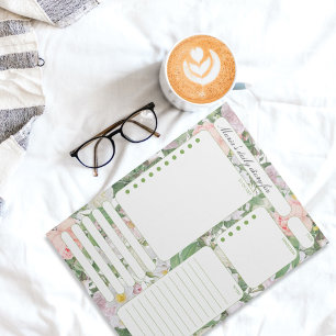 Tagesplaner Notizen und To-Do-Liste mit Vintage-Ro Notizblock