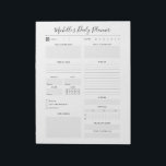 Tagesplaner Personalisiert Aufgabenliste Notizblock<br><div class="desc">Dieses moderne minimale Tagesplaner Notizblock lässt sich einfach mit Ihrem individuelle Name und Ihren Titeln personalisieren. Es ist das perfekte Tool, um bleibe, organisiert für jede Zuhause, Mutter oder sogar eine Braut. Behalt der Aufgabenbeschreibung, Termine, Tagesziele, Mahlzeiten, Wasseraufnahme, etc. Dieser Planer deckt alle Grundlagen ab, um sich auf Ihre Ziele...</div>