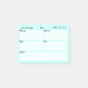 Tagesplaner Sky Blue Post-it Klebezettel