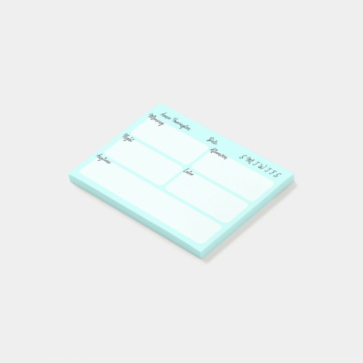 Tagesplaner Sky Blue Post-it Klebezettel (angewinkelt)