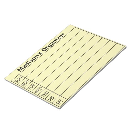 Tagesplangeschäft Notizblock (angewinkelt)