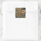 Tagesspaziergang Quadratischer Aufkleber (Tasche)