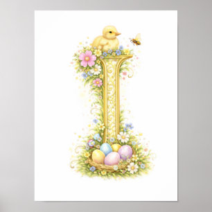 Tagesstätte Brief I Baby Entlein Anfangs Gold Blum Poster