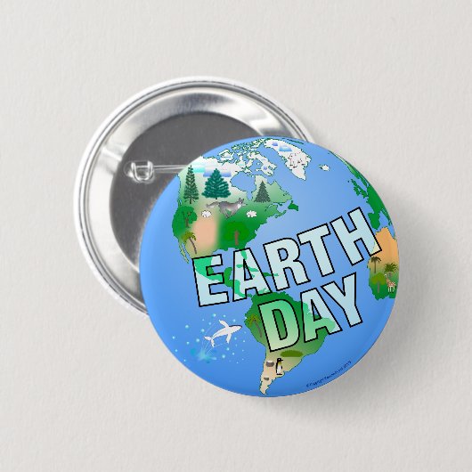 TagesTag der Erde Button (Vorne & Hinten)