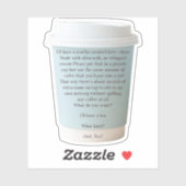 Tagestour Kaffee-Bestellung Aufkleber (Blatt)