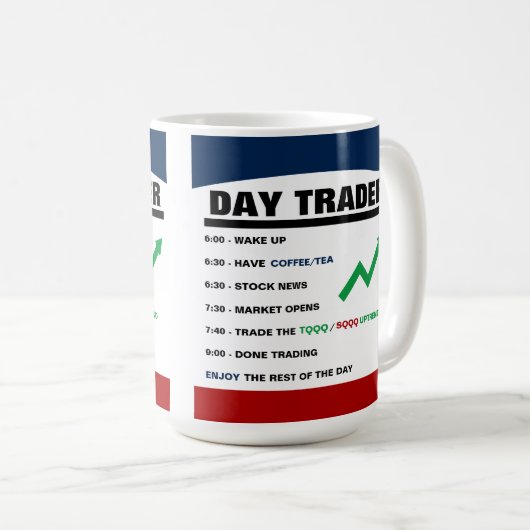 TAGESTRADER Zeitplan! Kaffeetasse (VorderseiteRechts)