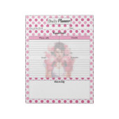 Tagesübersicht Brustkrebs in Rosa Notizblock (Rotiert)