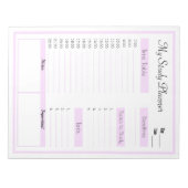 Tagesveranstalter pinkfarbener Lernplaner Notizblock (Vorderseite)