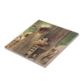 Tagesweihnachten Carl Larssons St Lucia in Fliese (Seite)