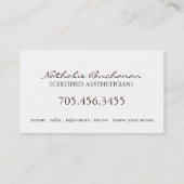 TagesWellness-Center und Salon-Geschäfts-Karte Visitenkarte (Rückseite)