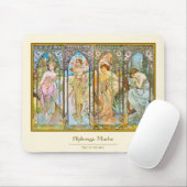 Tageszeit, Alphonse Mucha Mousepad (Mit Mouse)