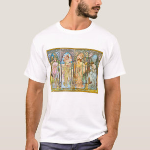 Tageszeit, Alphonse Mucha T-Shirt