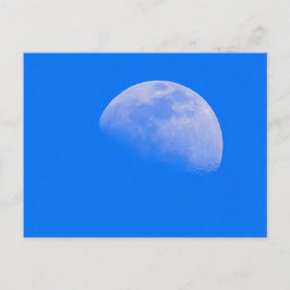 Tageszeit Moon on bright Spring day Postkarte