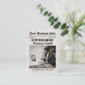 Tageszeitung Business Card, Tax Prep Service Pro Telefonnummerkarte (Stehend Vorderseite)