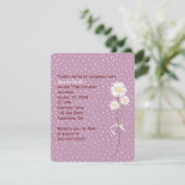 Tageszeitung "Daisis on white Button dots Geburtst Einladung (Stehend Vorderseite)