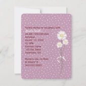 Tageszeitung "Daisis on white Button dots Geburtst Einladung (Vorderseite)