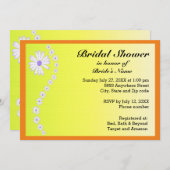 Tageszeitung "Daisis on Yellow Background Brautpar Einladung (Vorne/Hinten)