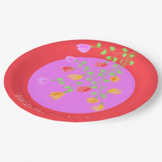 Tageszeitung "hübsch Mütter" Teller (Schrägansicht)