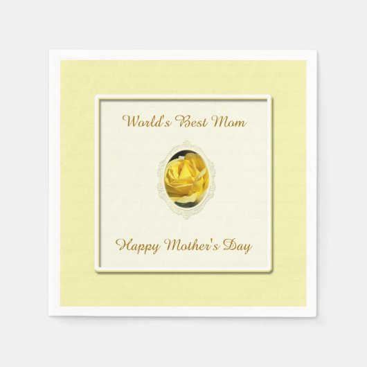 Tageszeitung Napkins, Gelbe Rose Serviette (Vorderseite)