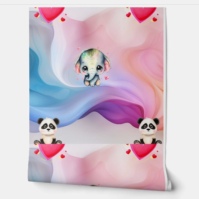 Tageszeitung Panda Valentine - Geschenk Tapete (Abrollen)