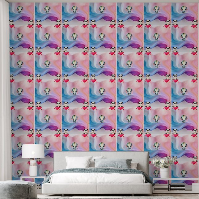 Tageszeitung Panda Valentine - Geschenk Tapete (Schlafzimmer)