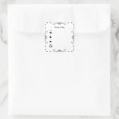 Tageszeitung Planner Quadratischer Aufkleber (Tasche)