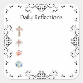 Tageszeitung Reflections Bullet Square Journal Pla Quadratischer Aufkleber