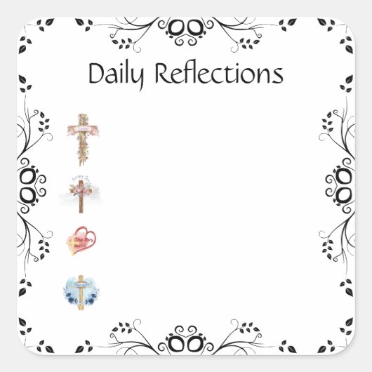 Tageszeitung Reflections Bullet Square Journal Pla Quadratischer Aufkleber (Vorderseite)