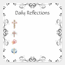 Tageszeitung Reflections Bullet Square Journal Pla Quadratischer Aufkleber