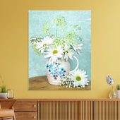 Tageszeitungen in Vintagem Pitcher Leinwanddruck (Insitu (Wohnzimmer))