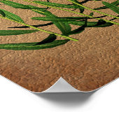 Tageszeitungen zu gealtertem Blatt Blumenposter Poster (Ecke)