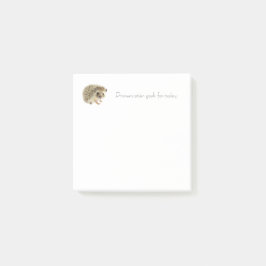 Tagesziele nach der Annahme - Igel Post-it Klebezettel