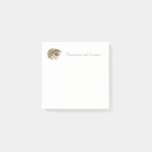 Tagesziele nach der Annahme - Igel Post-it Klebezettel