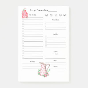 Tagesziele, Planung, Mahlzeiten für den Koch / Bäc Post-it Klebezettel