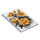 Tagetes - Aquarellblumen Notizblock (Rechte Seite)