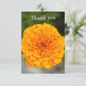 Tagetes-Flach-Dankeskarten Dankeskarte (Stehend Vorderseite)