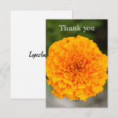 Tagetes-Flach-Dankeskarten Dankeskarte (Vorne/Hinten)