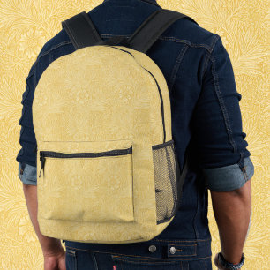 Tagetes von William Morris, Vintage-Gartenblumen Bedruckter Rucksack