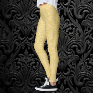 Tagetes von William Morris, Vintage-Gartenblumen Leggings