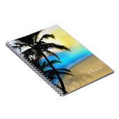 Tagetime Beach & Palm Trees Tropical Notebook Notizblock (Rechte Seite)