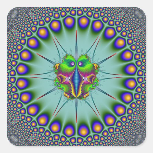 Taggert Bug in 24-Punkte-Rundrahmen Quadratischer Aufkleber (Vorderseite)
