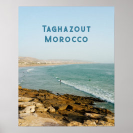 Taghazout Marokko Küsten-Surf-Reise Foto  Poster