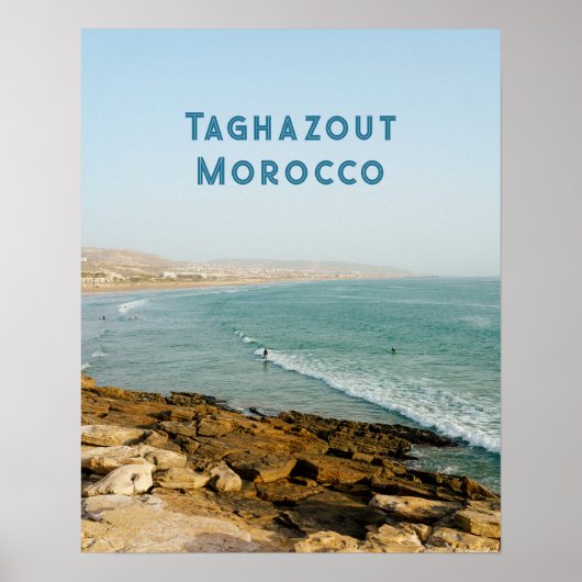 Taghazout Morocco Coastal Surf Travel photo Poster (Vorne)
