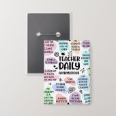 Täglich als Lehrer Button (Vorderseite/Rückseite)