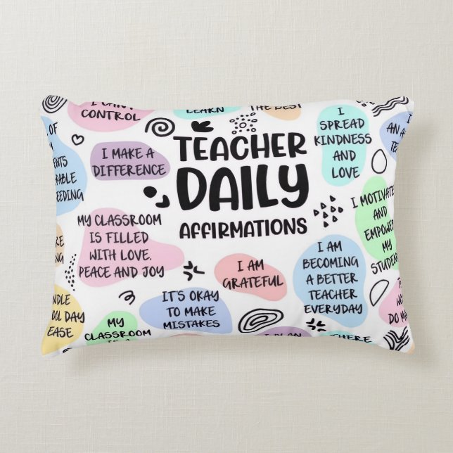 Täglich als Lehrer Dekokissen (Vorderseite)